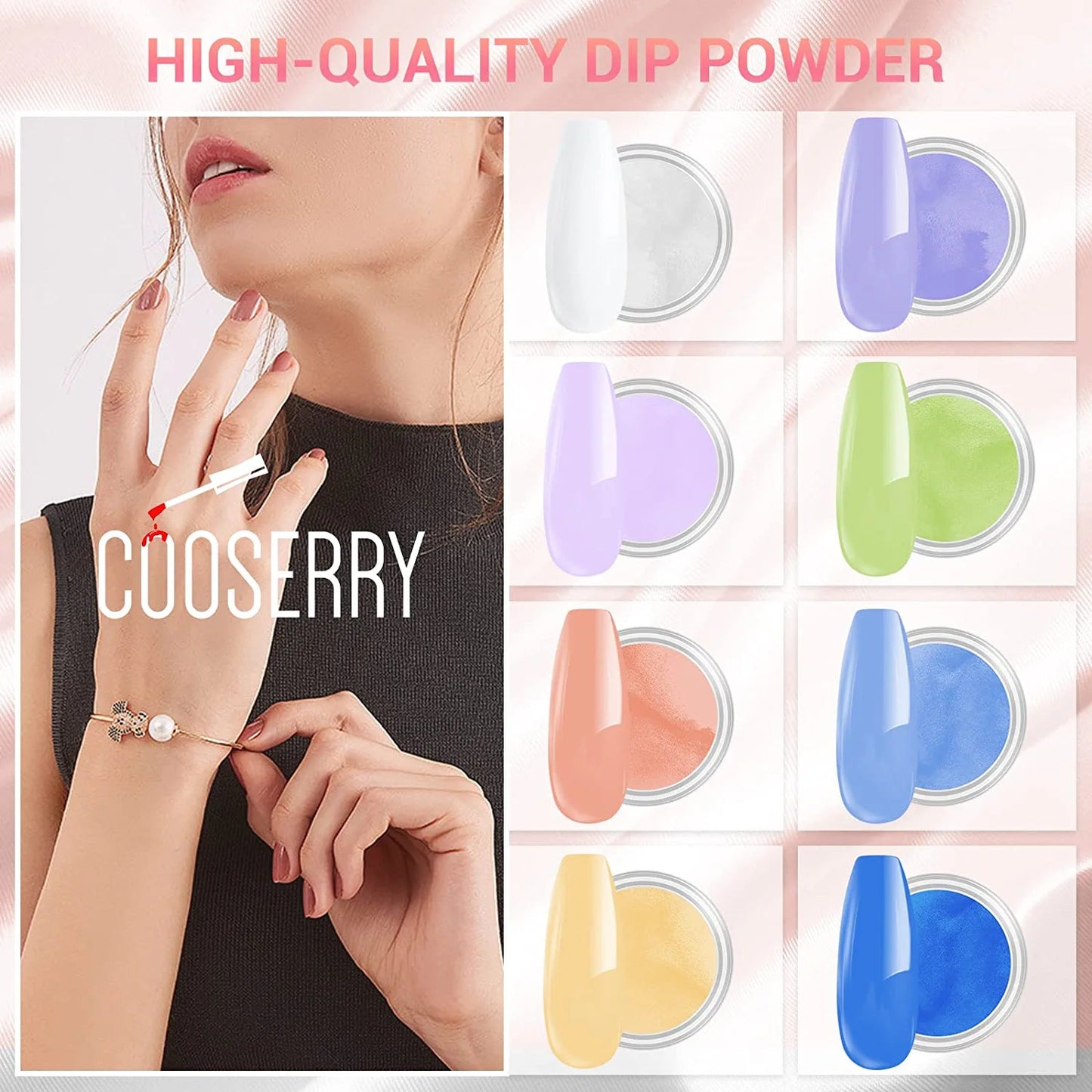 Maracon - 16Pcs Dipping powder Nail Kit - Cooserry