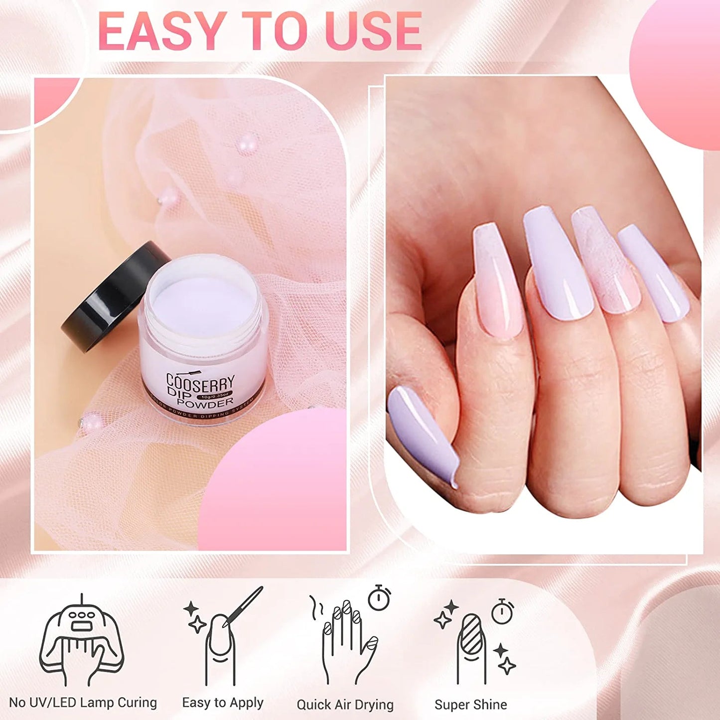 Maracon - 16Pcs Dipping powder Nail Kit - Cooserry