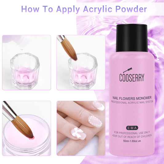 How to apply acrylic powder - Cooserry