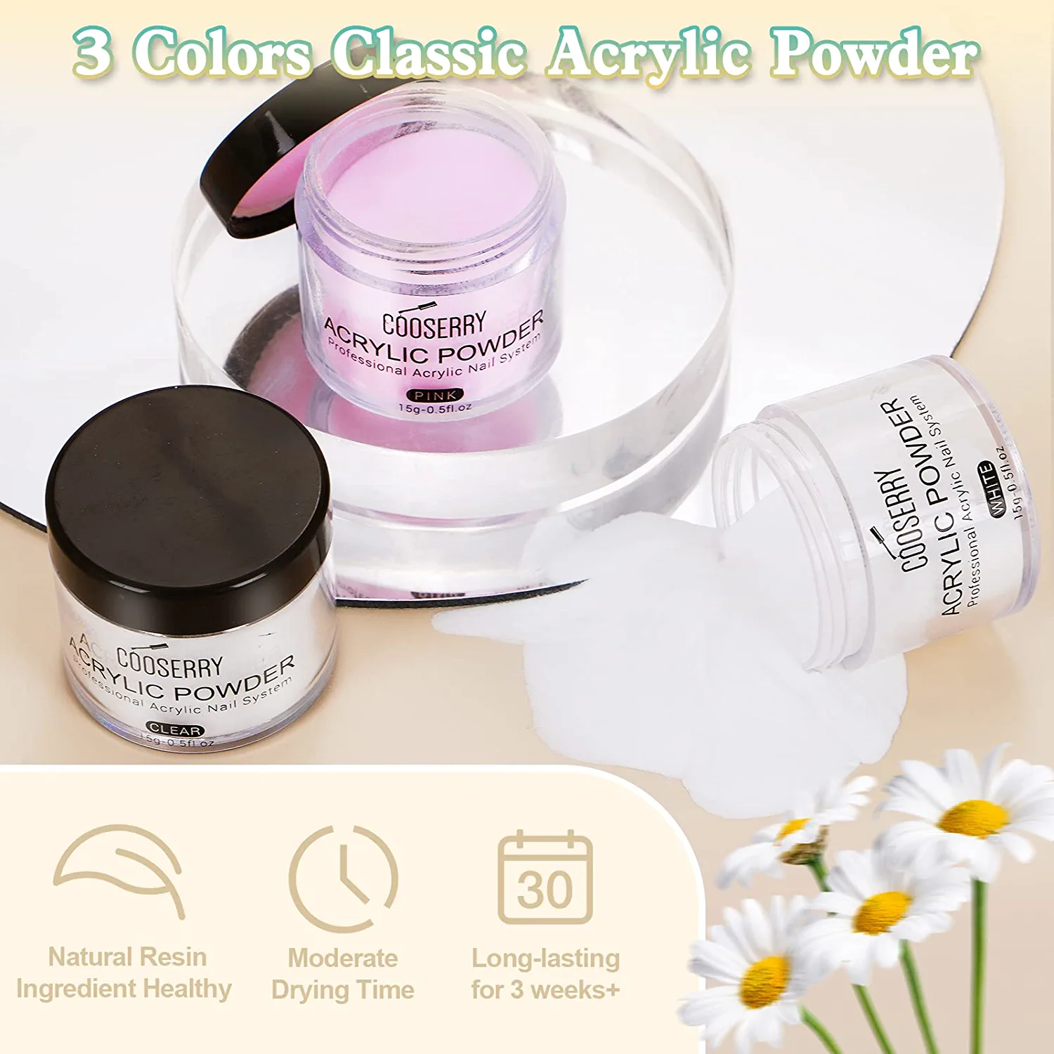 Starter Acrylic Kit #2 - 24 Colors Glitter Acrylic Powder Nail Kit