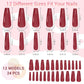 24pcs Red Coffin Press on Nails - Cooserry