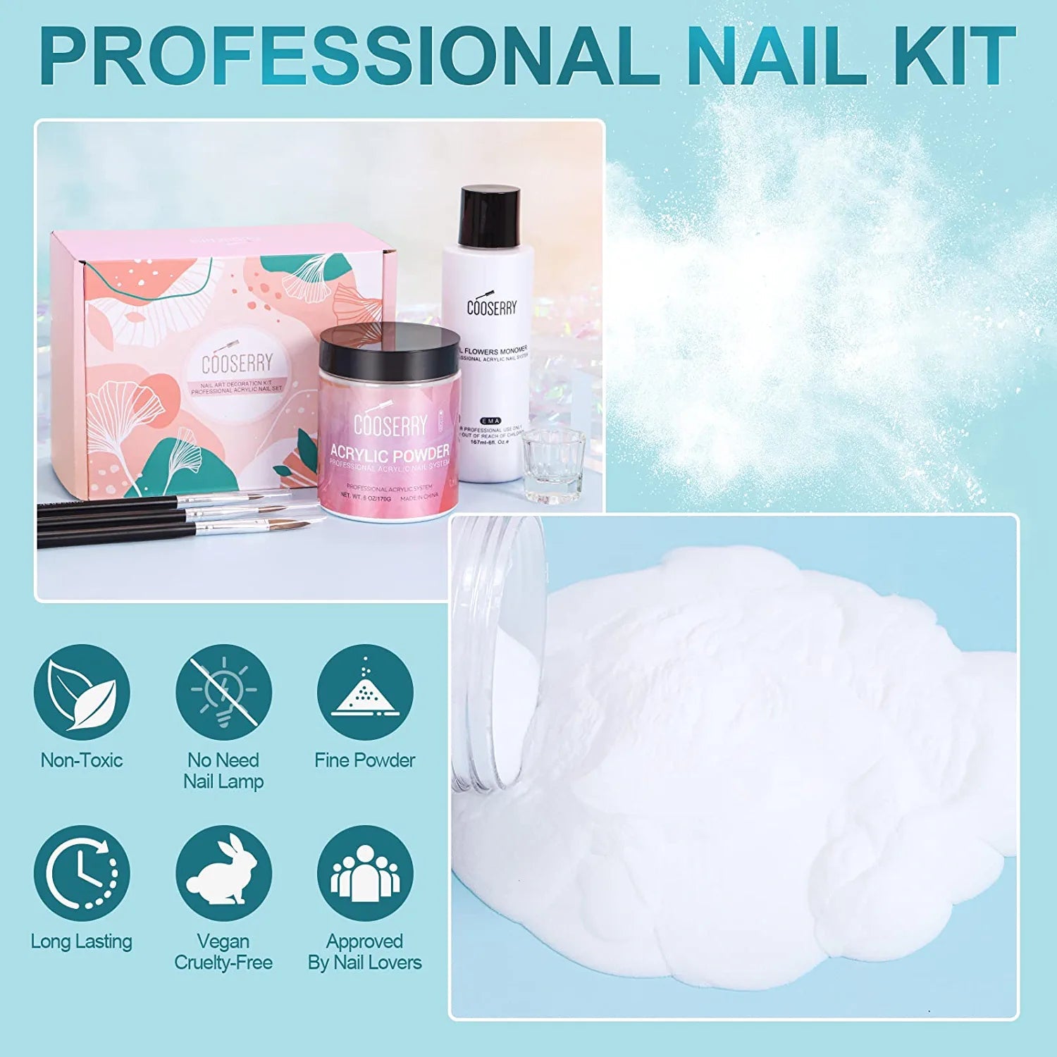 Amazon.com: MIA SECRET 4oz Liquid Monomer + 4oz Clear Acrylic Powder Nail  Art System : Beauty & Personal Care